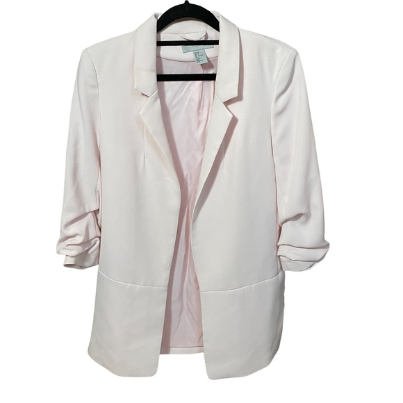 Jackets & Blazers - H&M light pink blazer